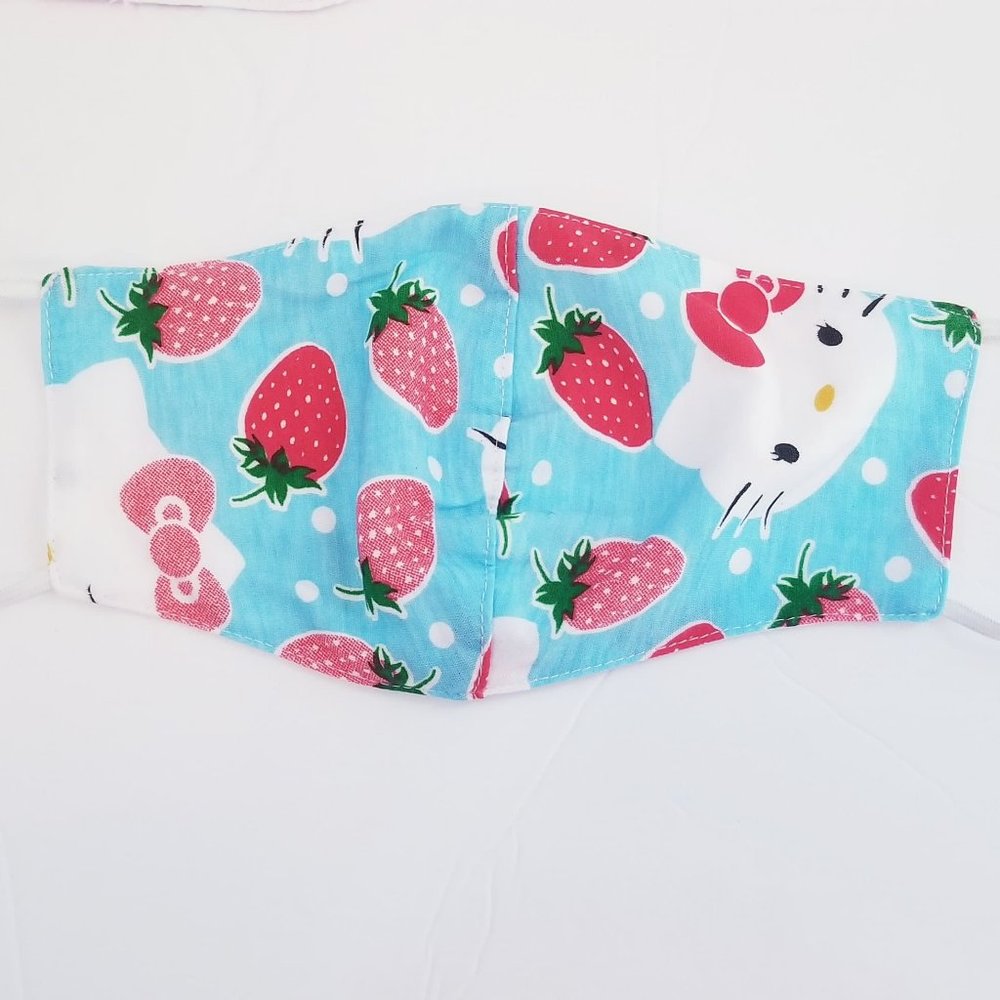 buyone get 1 FREE custom mask Cute Strawberry Kitty cat HK